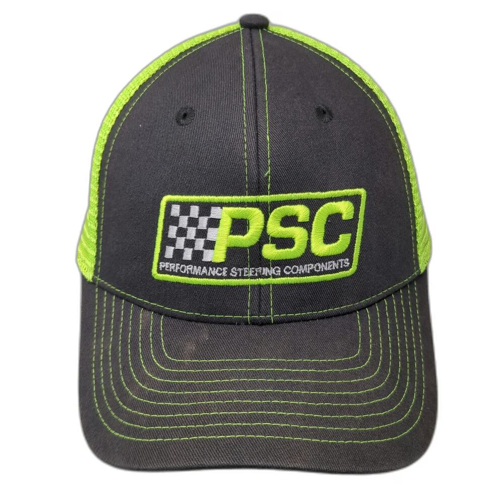 Classic Caps PSC Trucker Hat Gray One Size Snapback Performance Steering Logo